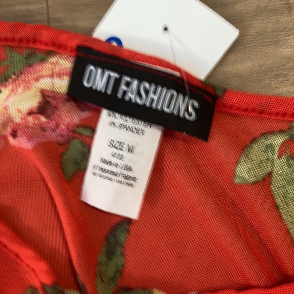 NWT sheer floral print bodysuit juniors size M - Picture 13 of 16